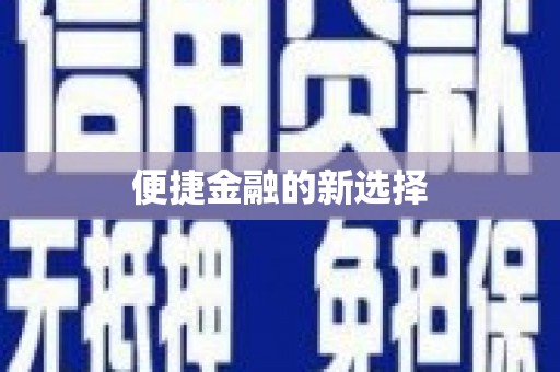 正镶白旗便捷金融的新选择