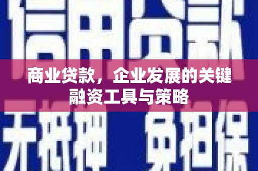 冷水江商业贷款，企业发展的关键融资工具与策略