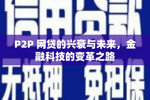 邵武P2P 网贷的兴衰与未来，金融科技的变革之路