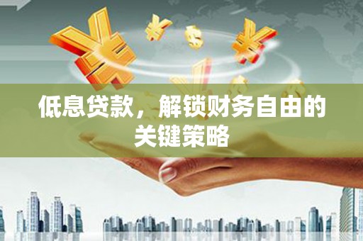 东昌低息贷款，解锁财务自由的关键策略