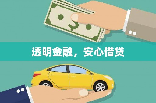 鹿野透明金融，安心借贷