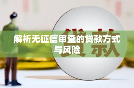 岱岳解析无征信审查的贷款方式与风险
