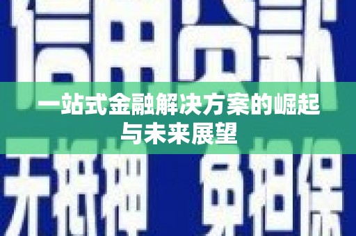 南长一站式金融解决方案的崛起与未来展望