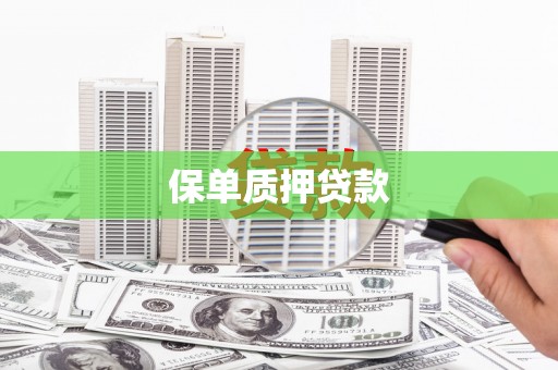 韩城保单质押贷款